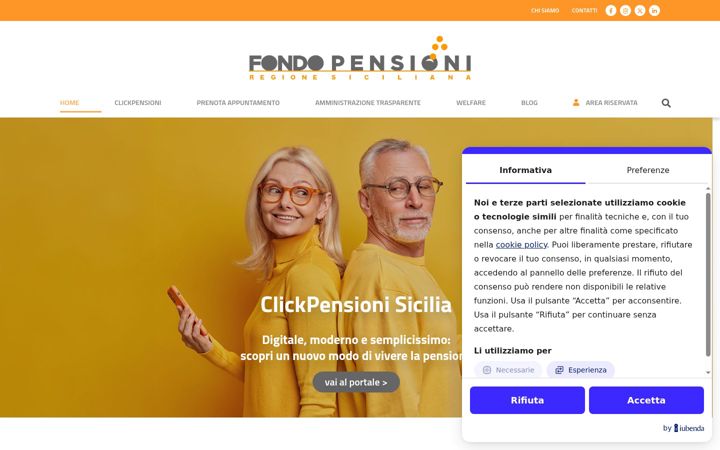 Screenshot of fondopensionisicilia.it
