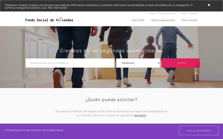 Screenshot of fondosocialdeviviendas.es