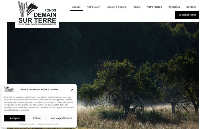 Screenshot of fonds-demainsurterre.com