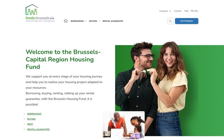 Screenshot of fonds.brussels