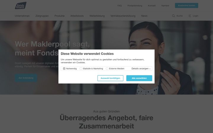 Screenshot of fondsfinanz.de