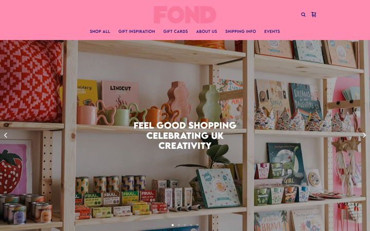 Skærmbillede af fondshop.co.uk