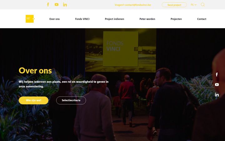 Screenshot of fondsvinci.be