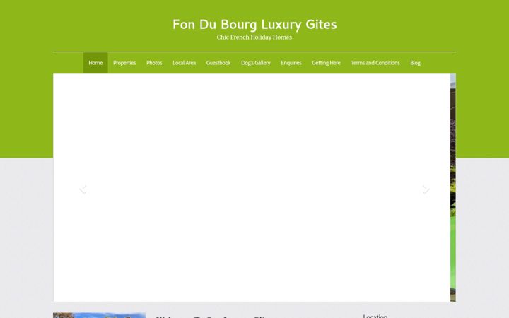 Screenshot of fondubourgluxurygites.co.uk