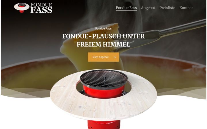 Screenshot of fondue-fass.ch