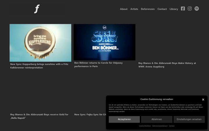 Screenshot of fonduemusic.de