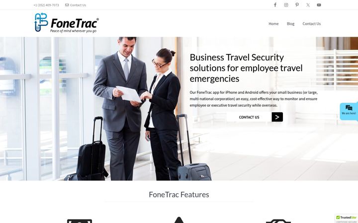 Screenshot of fonetracbusiness.com