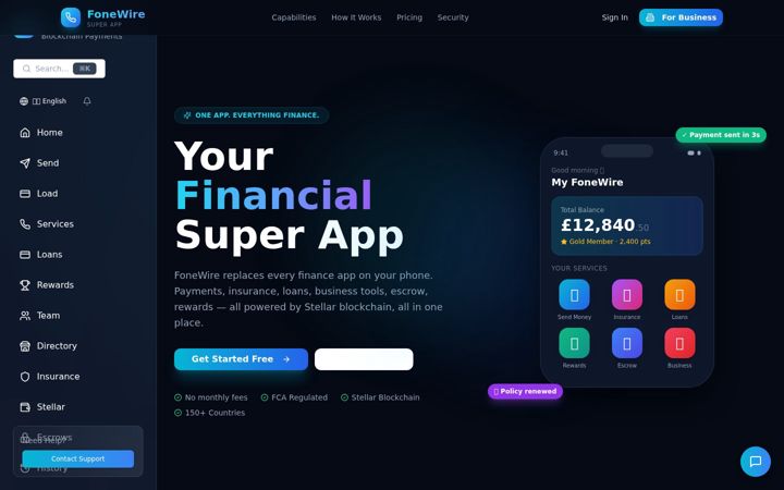 Screenshot of fonewire.co.uk