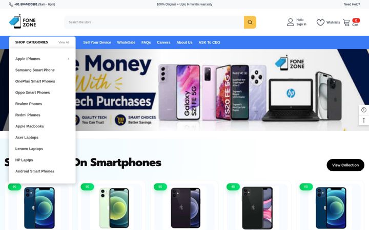 Screenshot di fonezone.com