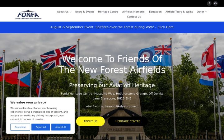 Snímek obrazovky fonfa.co.uk