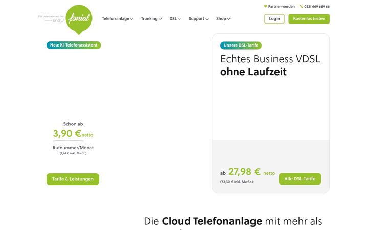 Screenshot of fonial.de