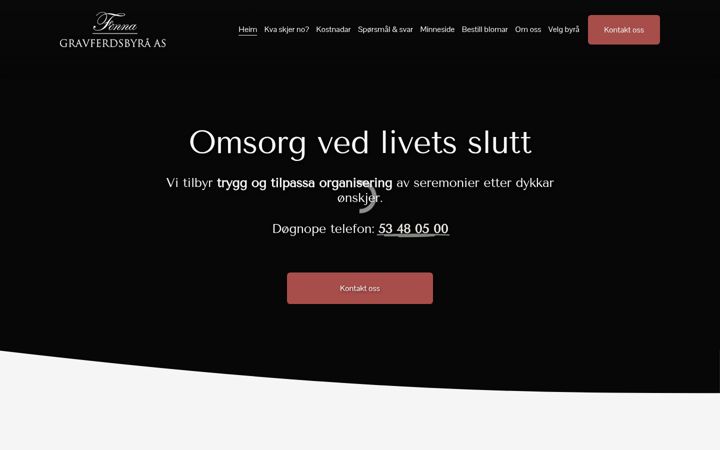 Screenshot of fonnagravferdsbyra.no