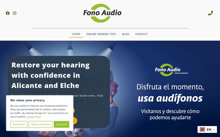 Screenshot of fonoaudio.es