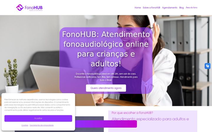 Екранна снимка на fonohub.com.br