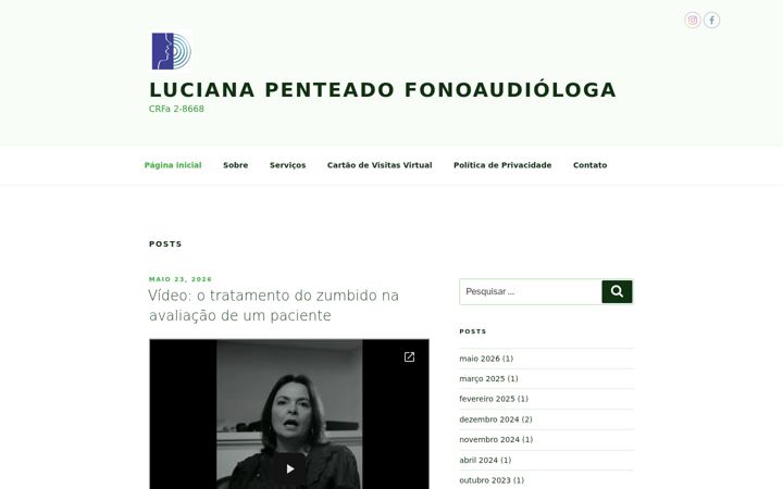 Екранна снимка на fonolucianapenteado.com.br