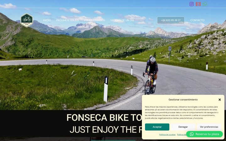 Screenshot of fonsecabiketours.com