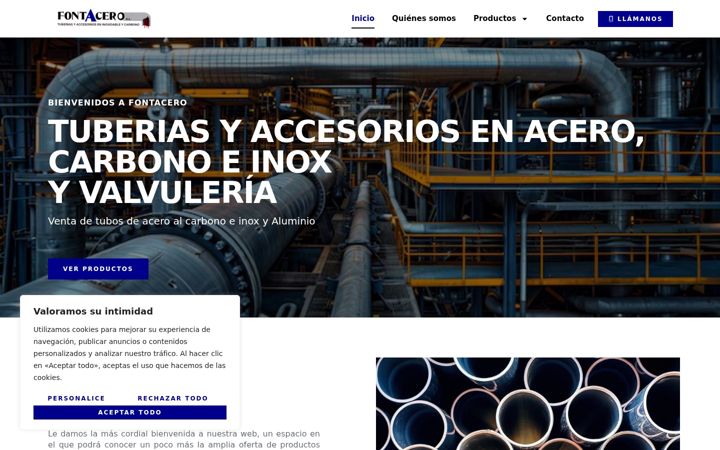 Screenshot of fontacero.com