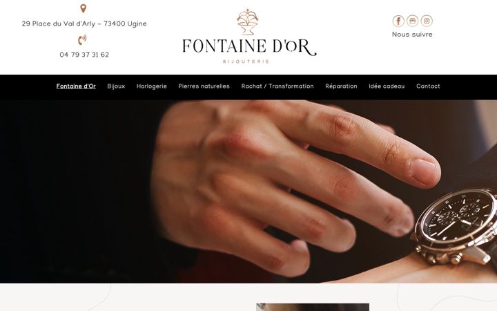 Screenshot of fontaine-dor.fr