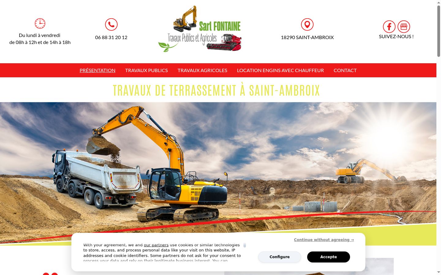 Screenshot of the consent banner shown before any interaction
