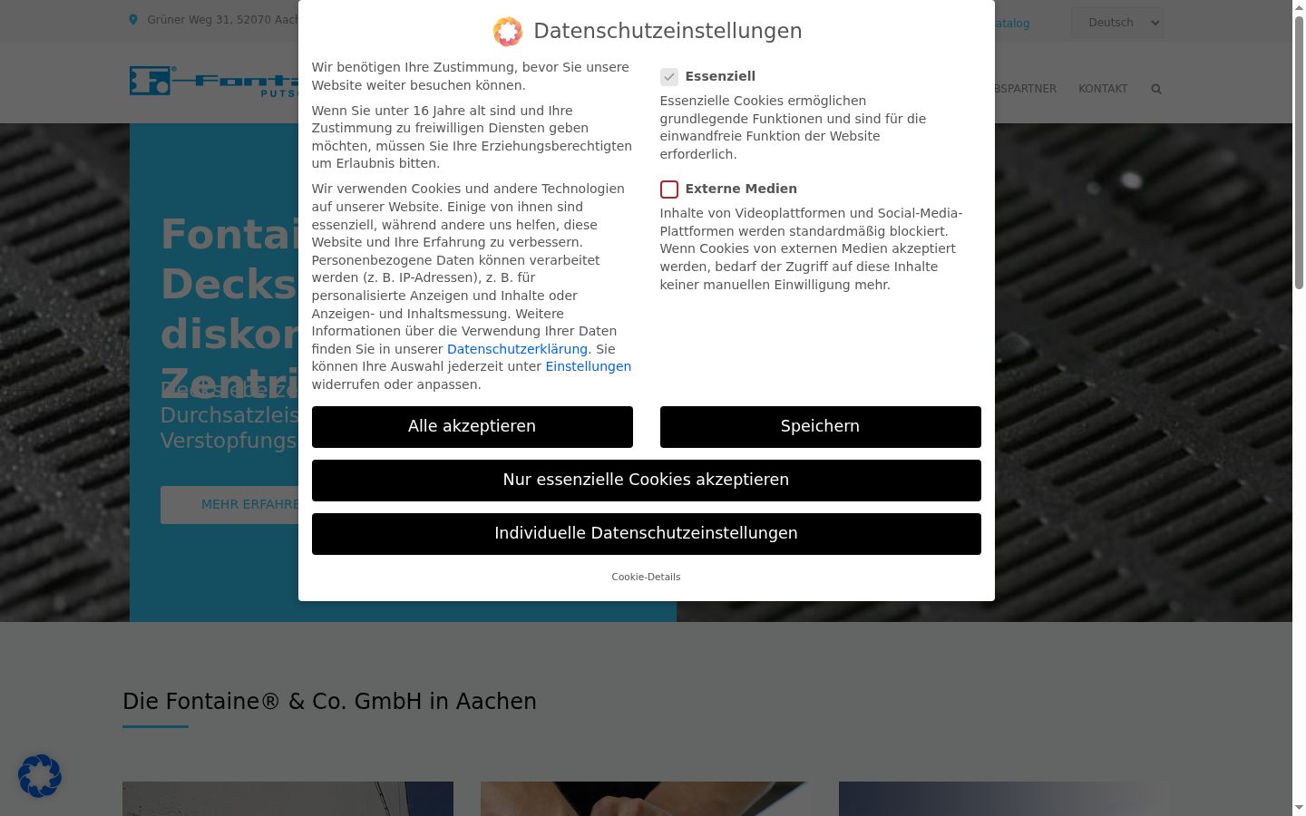 Screenshot tal-banner tal-kunsens muri qabel kwalunkwe interazzjoni
