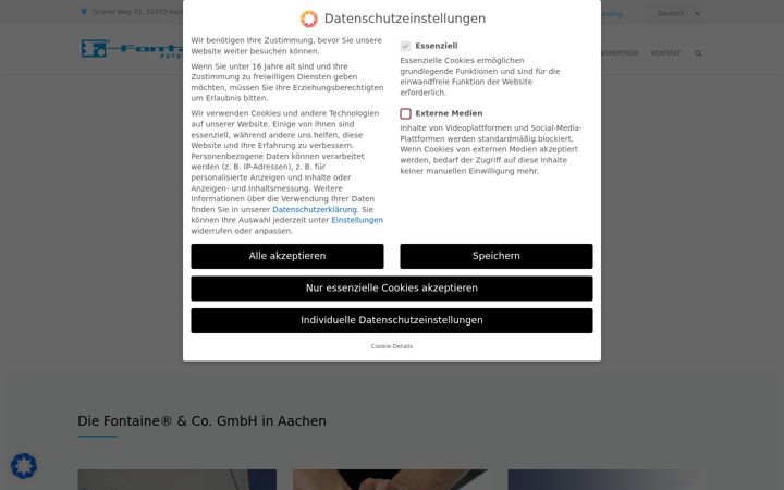 Screenshot ta' fontaine.de