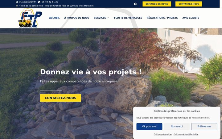 Screenshot of fontainetransportsloc.fr