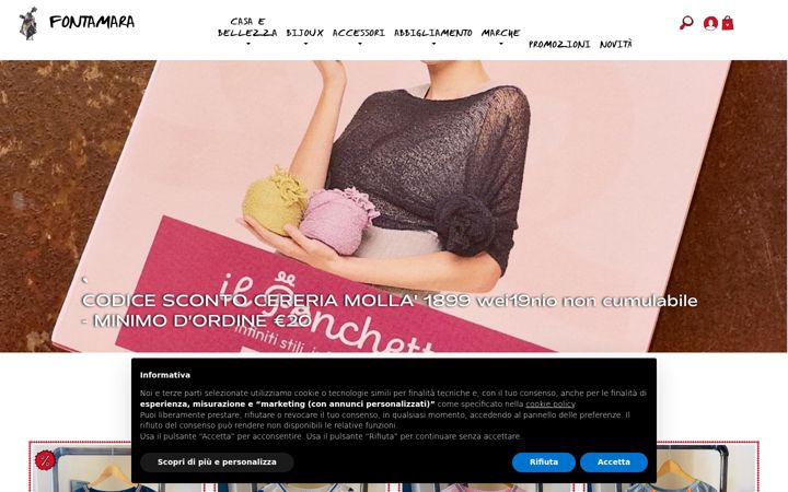 Snímek obrazovky fontamarashopmoda.it