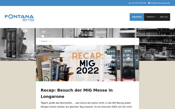 Screenshot ta' fontana-blog.de