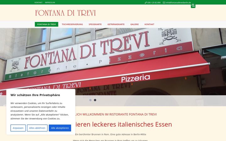 Screenshot of fontanaditreviberlin.de