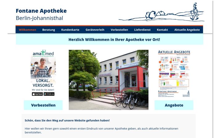 Screenshot of fontane-apotheke-johannisthal.de