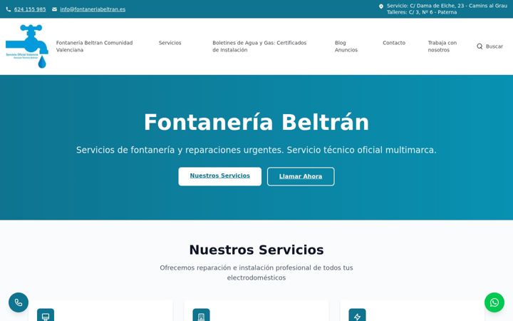 Screenshot of fontaneriabeltran.es