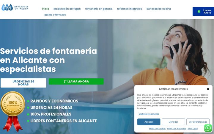 Screenshot of fontaneriafranmartinez.es