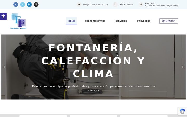 Screenshot of fontaneriafuentes.com