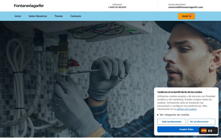 Screenshot of fontaneriagarfer.com
