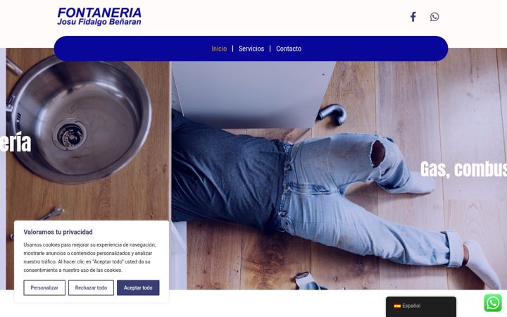 Screenshot of fontaneriajfidalgo.com
