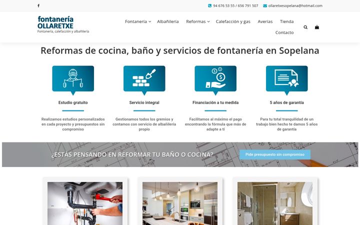 Screenshot of fontaneriaollaretxe.com