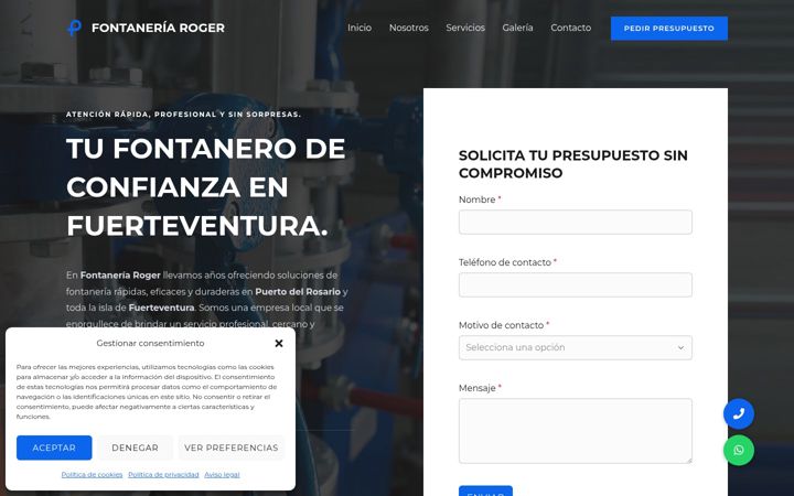 Screenshot of fontaneriaroger.com
