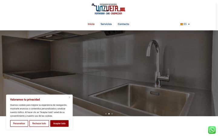 Screenshot of fontaneriaunzueta.com