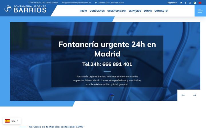 Screenshot ta' fontaneriaurgentebarrios.es