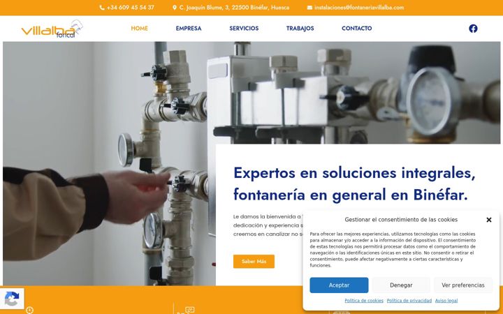 Screenshot του fontaneriavillalba.com