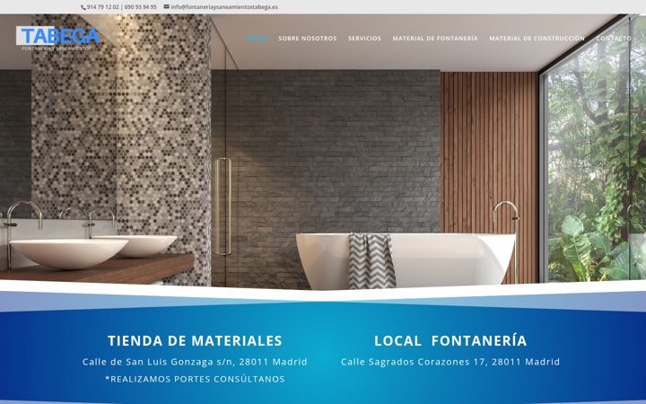 Screenshot ta' fontaneriaysaneamientostabega.es