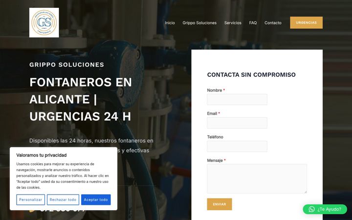 Screenshot ta' fontaneroalicante24h.es