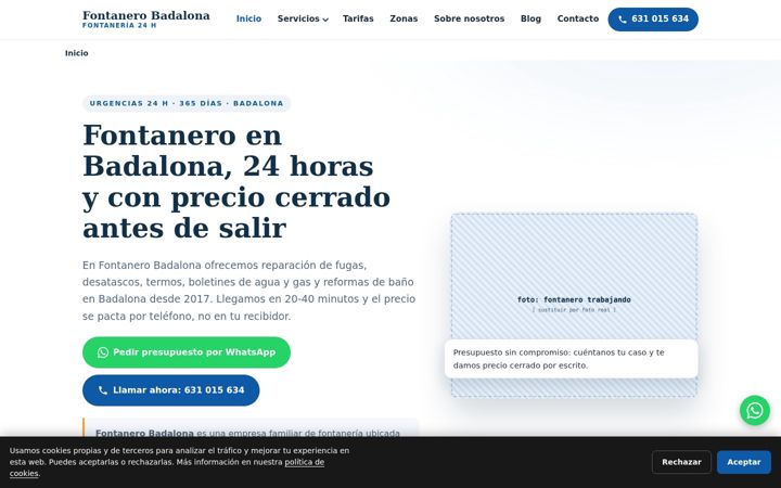 Screenshot ta' fontanerobadalona.es