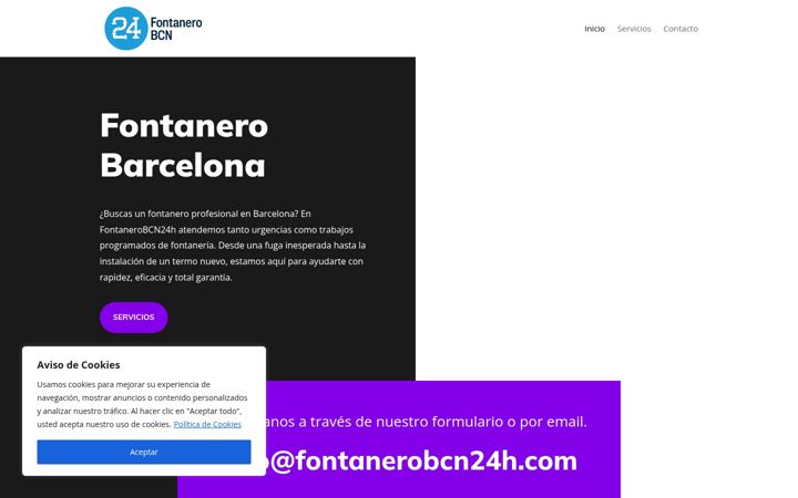 Screenshot of fontanerobcn24h.com