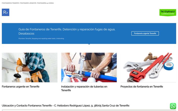Screenshot of fontaneros-plumbers.com