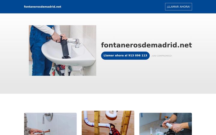 Screenshot of fontanerosdemadrid.net