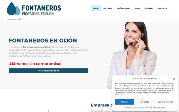 Screenshot of fontanerosgijon.com