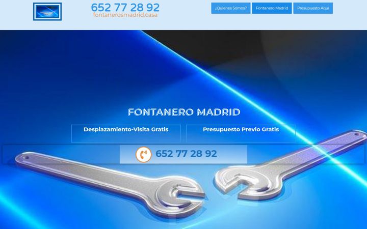 Screenshot of fontanerosmadrid.casa
