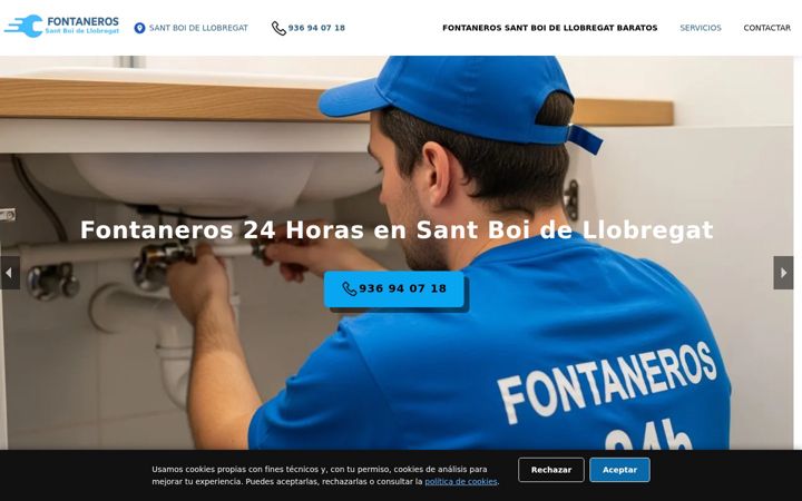 Screenshot of fontanerossantboidellobregat.com