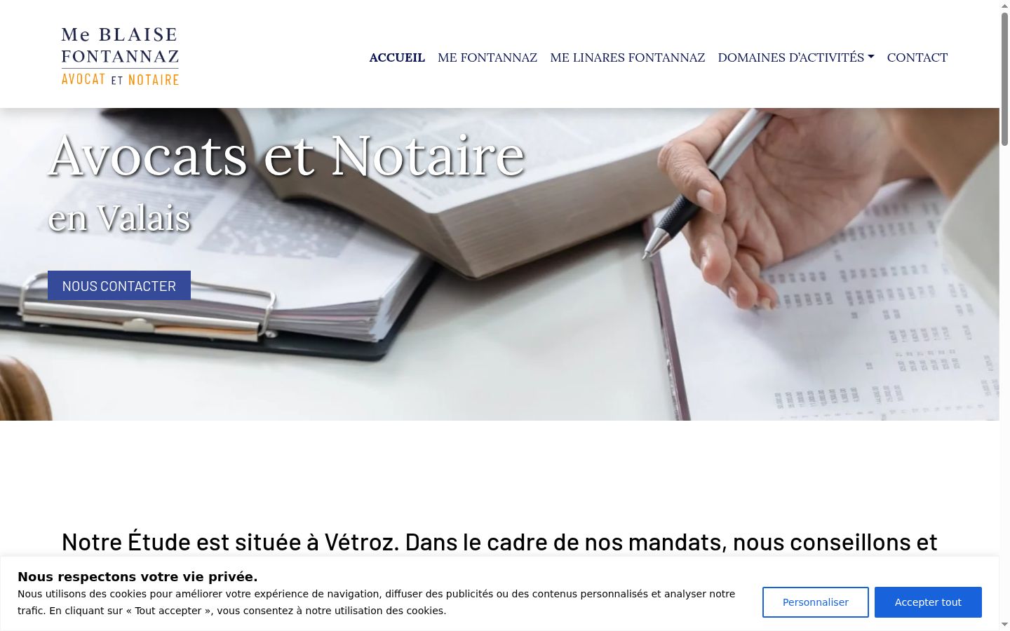Screenshot of the consent banner shown before any interaction